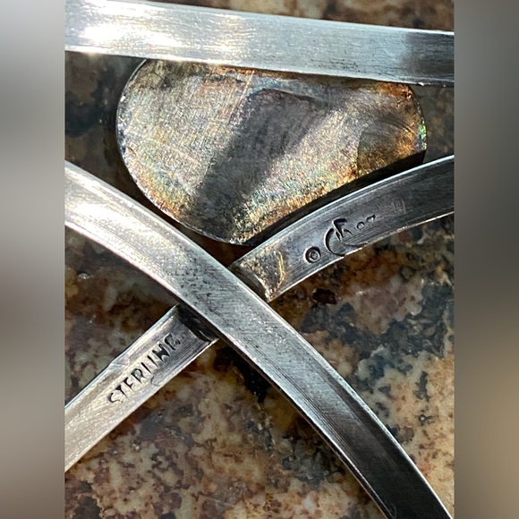 Sterling Silver Cuff with genuine Turquoise 🩵 - Picture 3 of 6